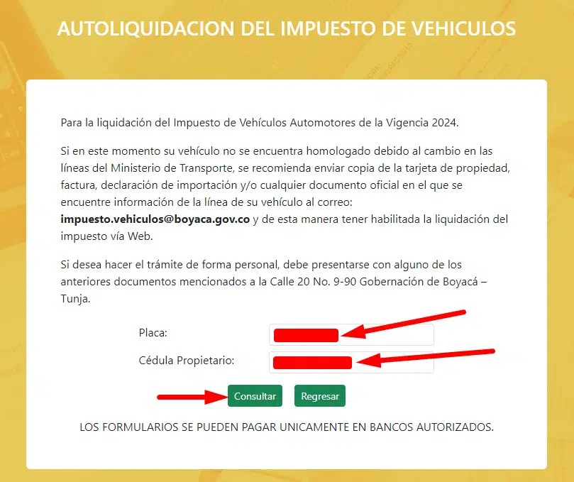 Impuesto Vehicular Boyaca Placa y Cedula Impuesto Vehicular Boyaca Placa y Cedula