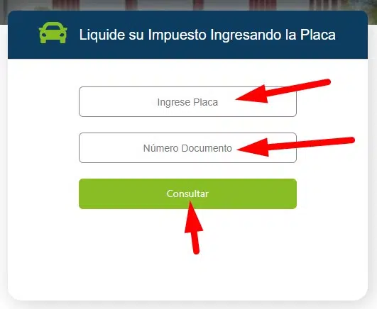 Impuesto Vehicular Cesar Placa y Documento Impuesto Vehicular Cesar Placa y Documento