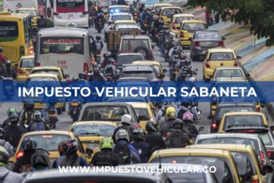 impuesto vehicular Sabaneta Antioquia Impuesto Vehicular Sabaneta
